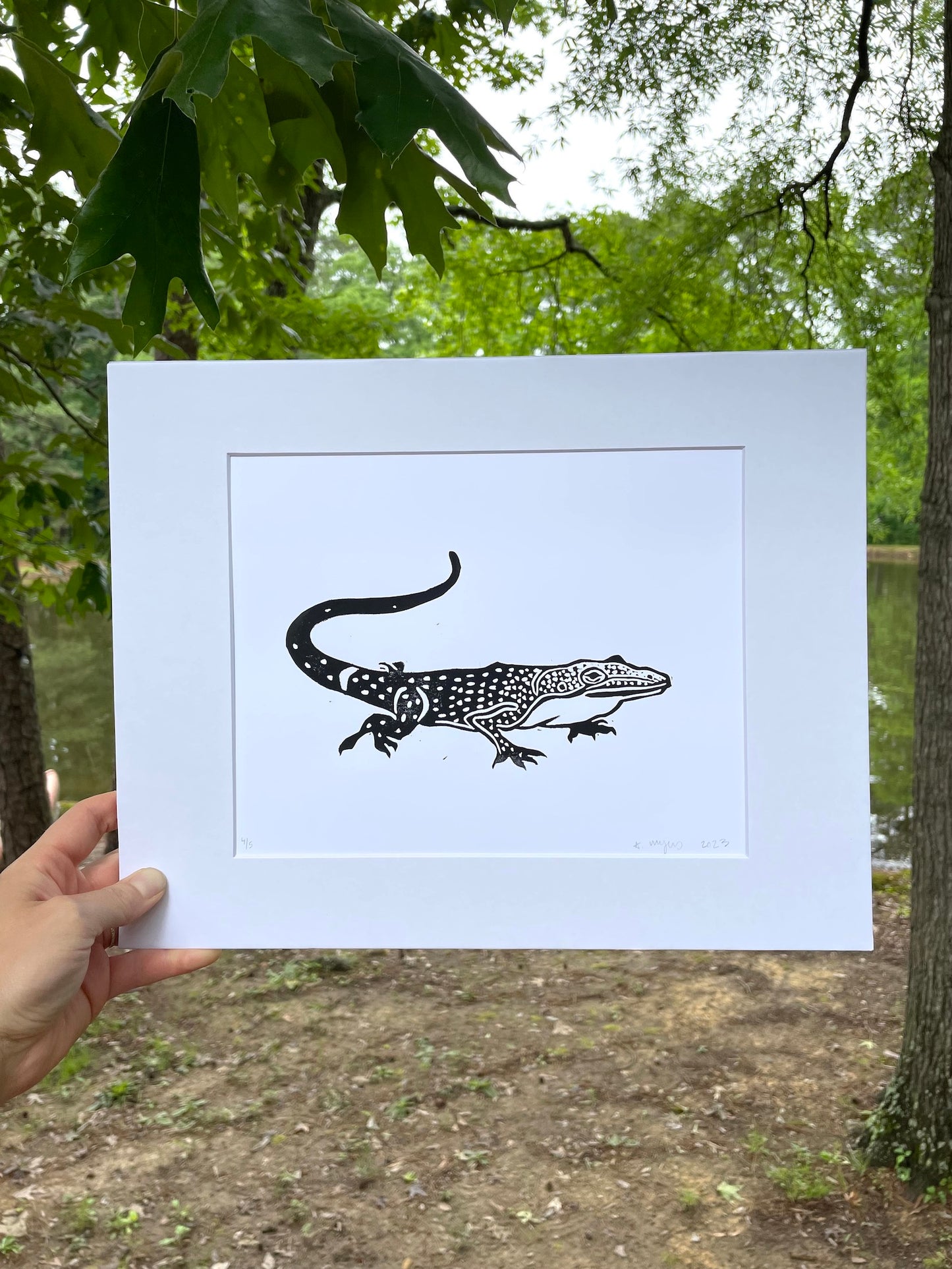 Green Anole Print 11" x 14"