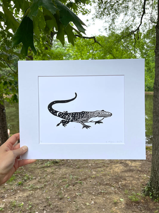Green Anole Print 11" x 14"