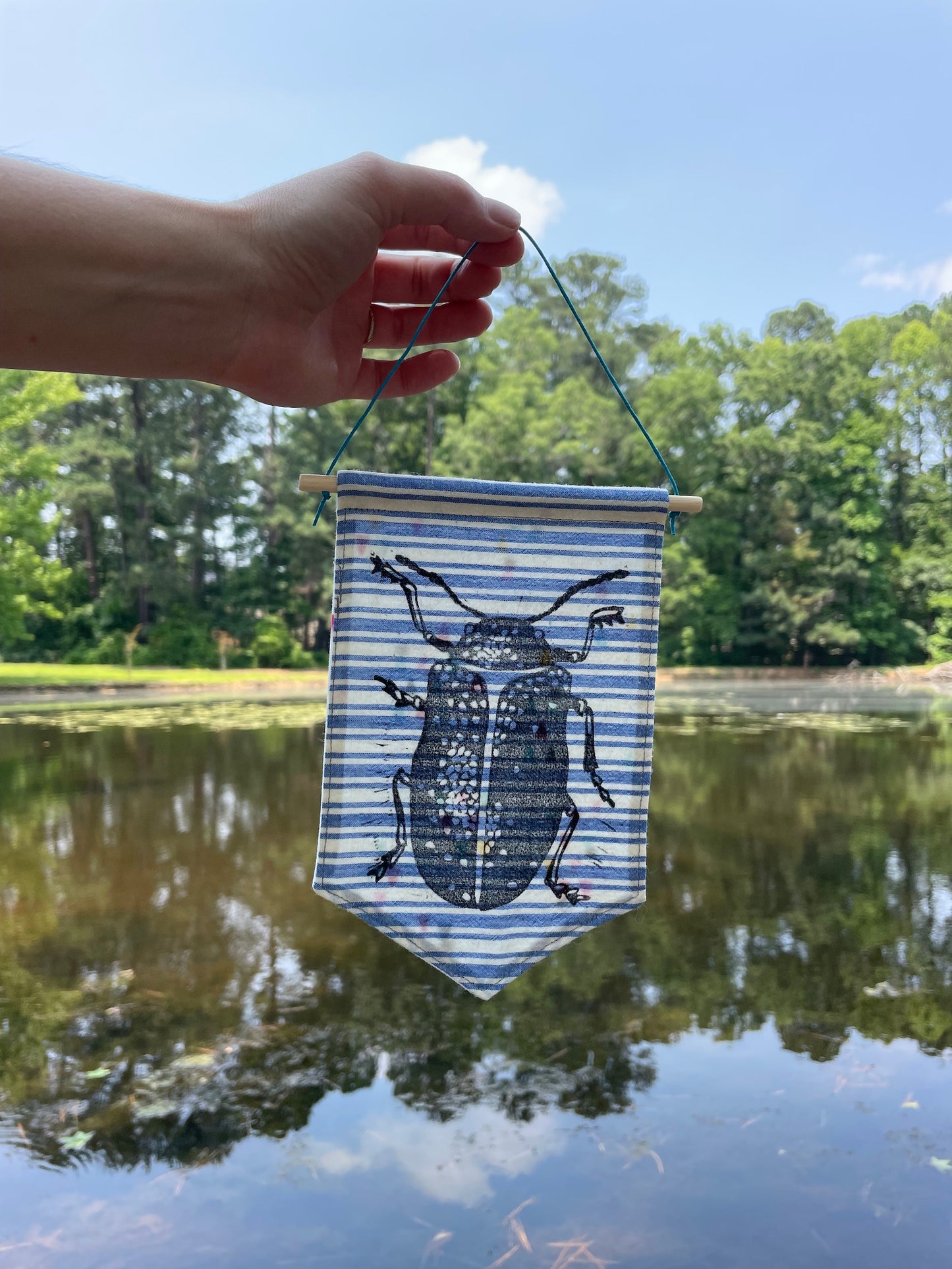 Tiny Banner with Dogbane Beetle