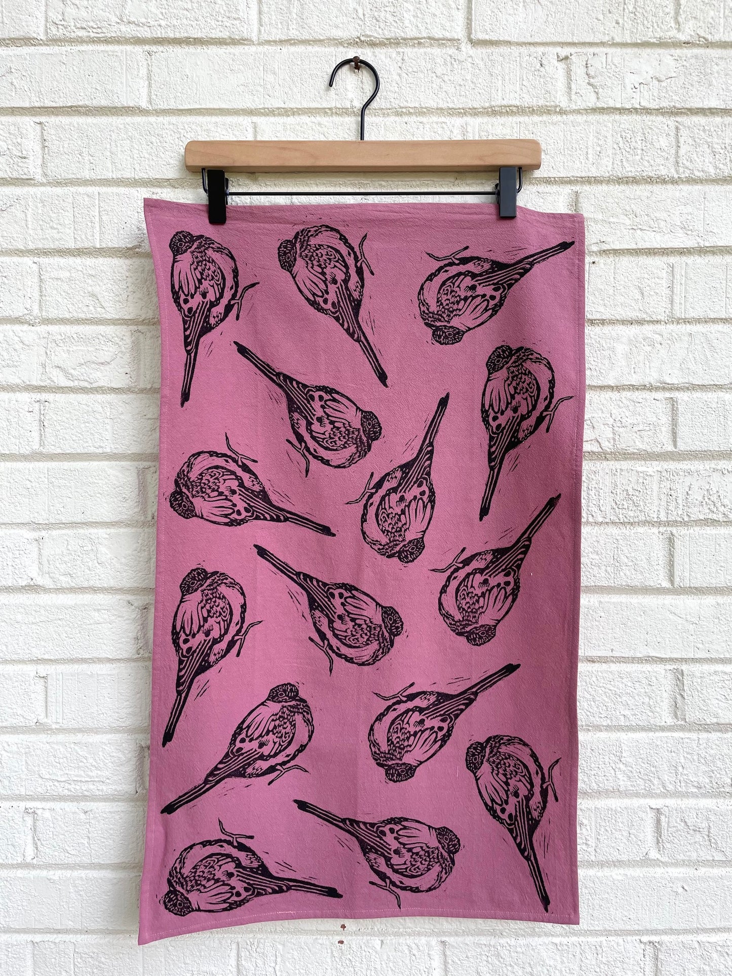 Cotton Tea Towel: Mourning Dove on Berry