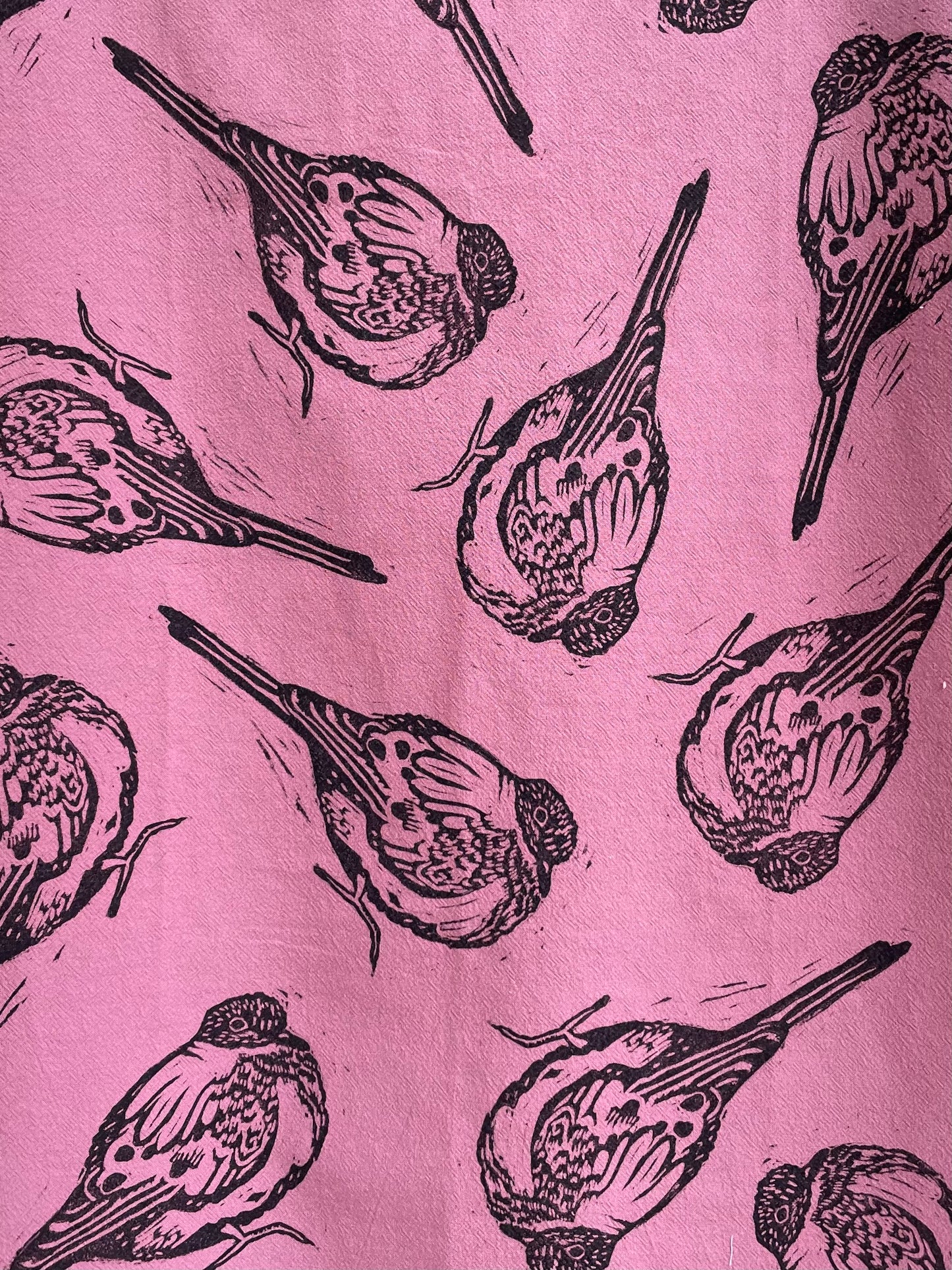 Cotton Tea Towel: Mourning Dove on Berry