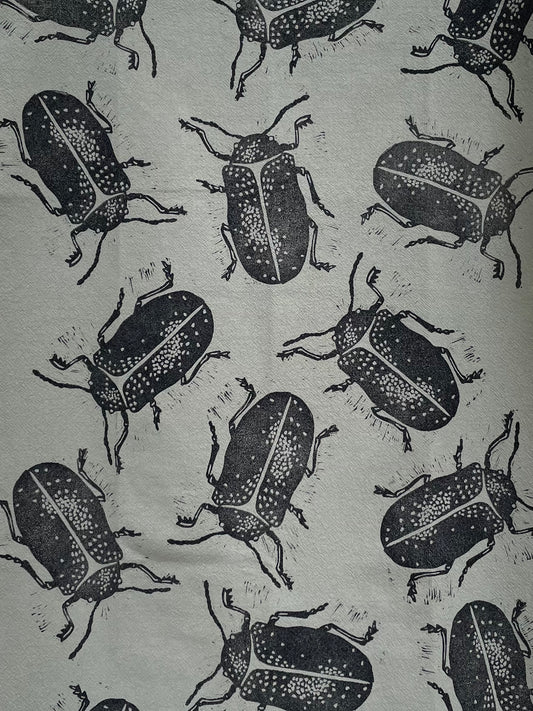 Cotton Tea Towel: Dogbane Beetle on Sage