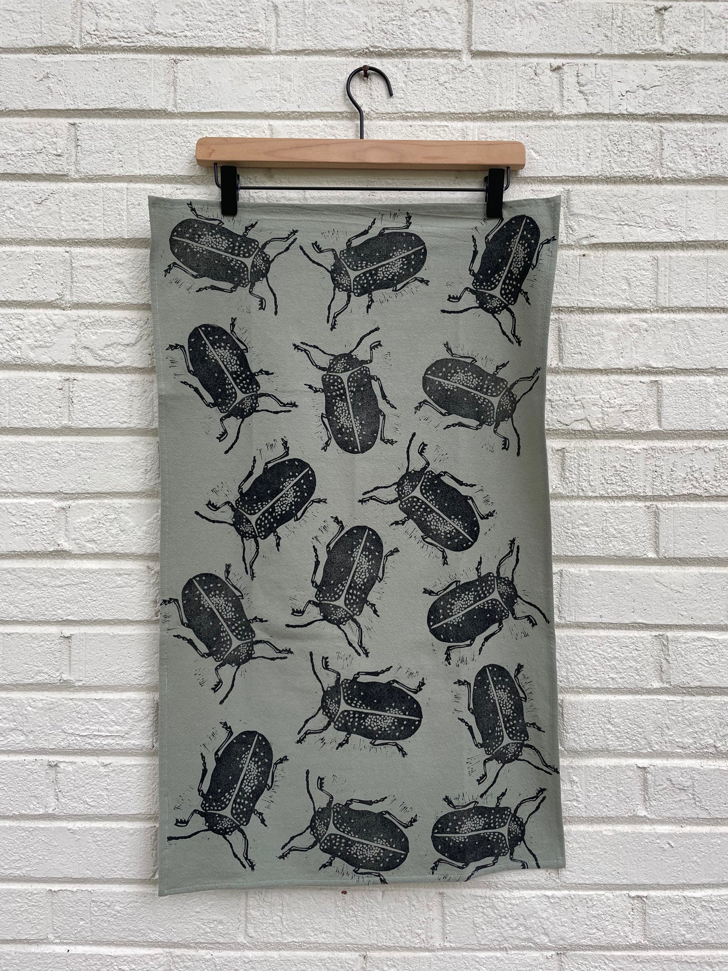 Cotton Tea Towel: Dogbane Beetle on Sage