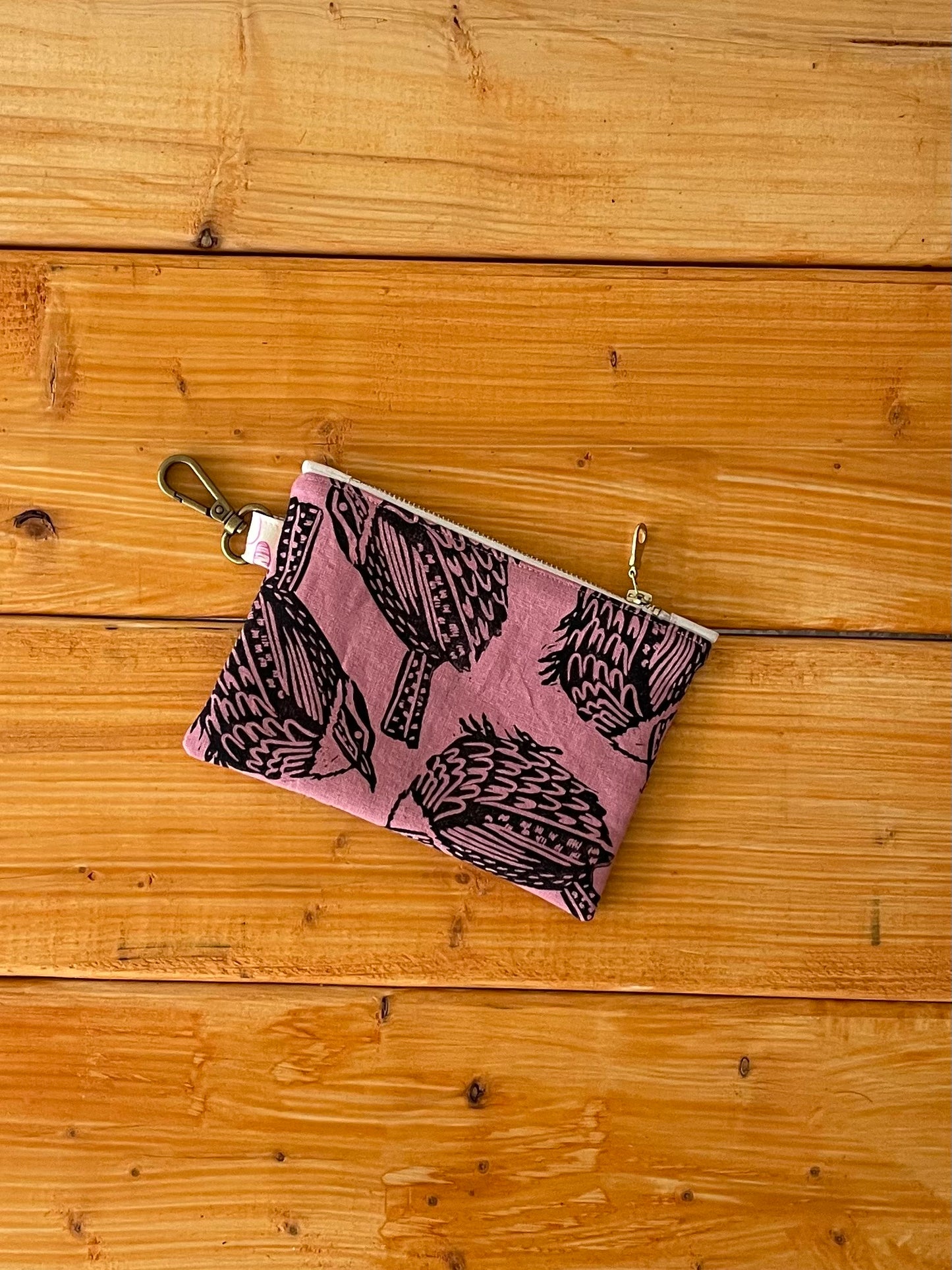 Small Zipper Pouch with Wren