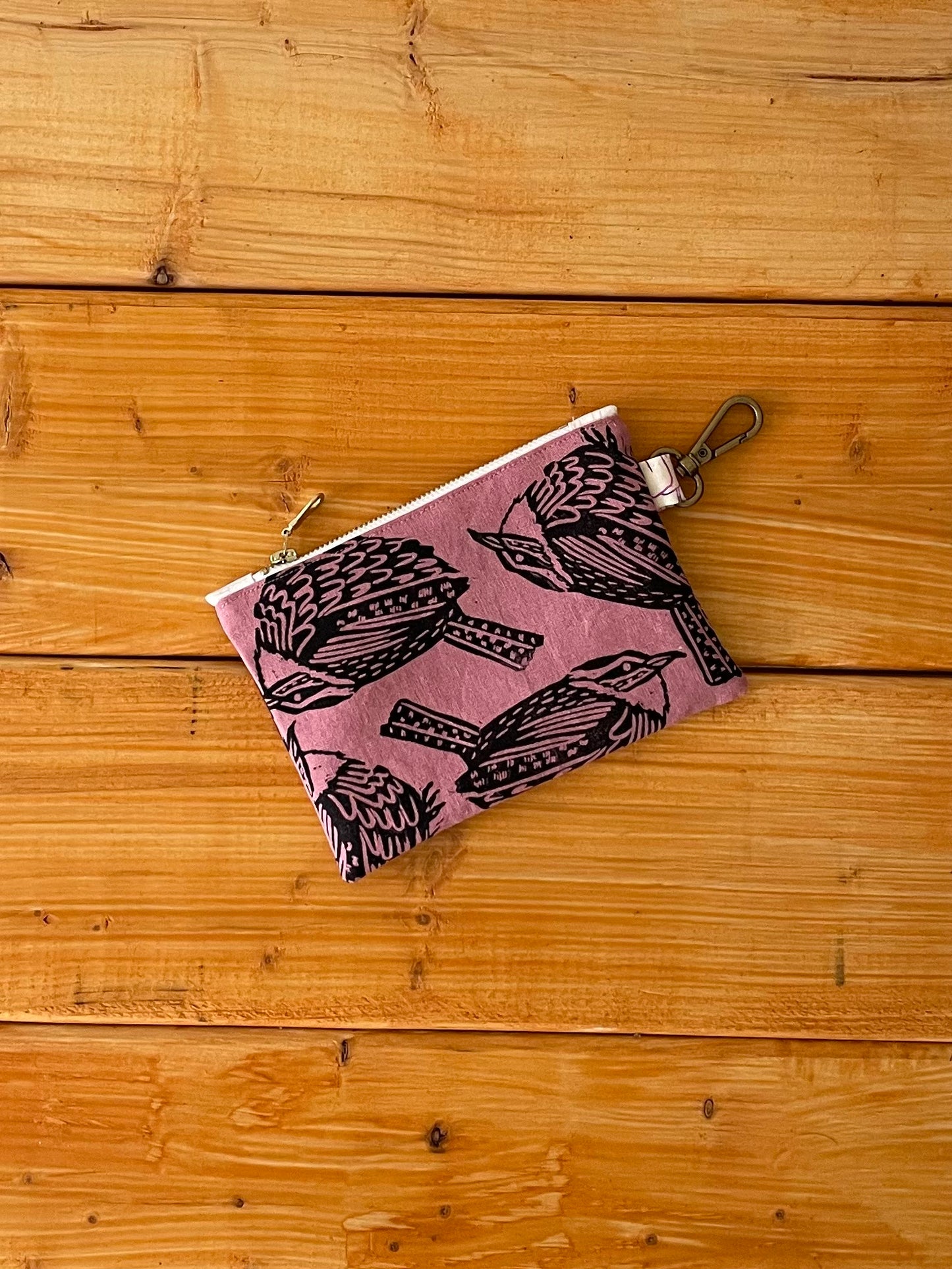 Small Zipper Pouch with Wren