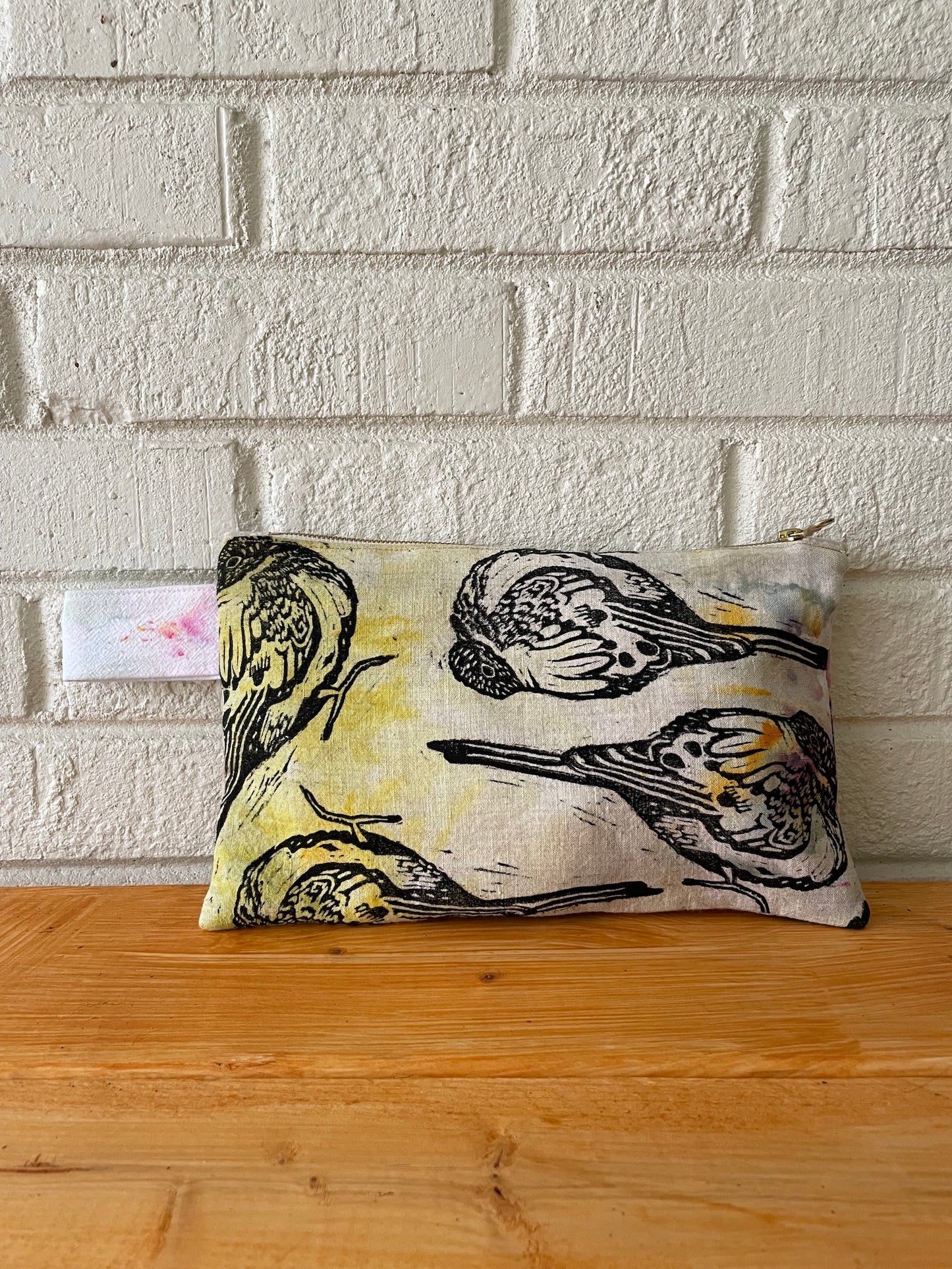 Medium Zipper Pouch with Mourning Dove