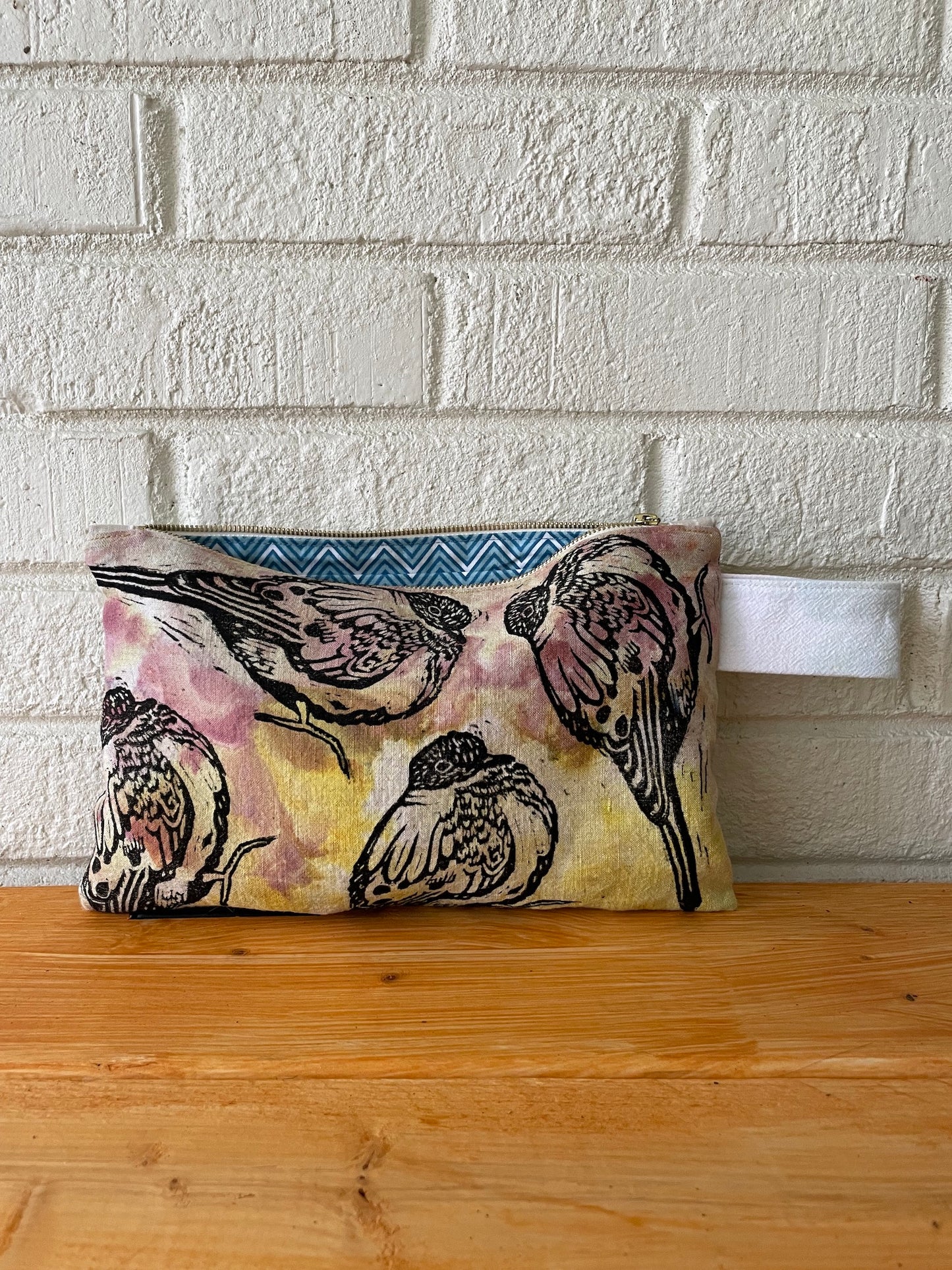 Medium Zipper Pouch with Mourning Dove