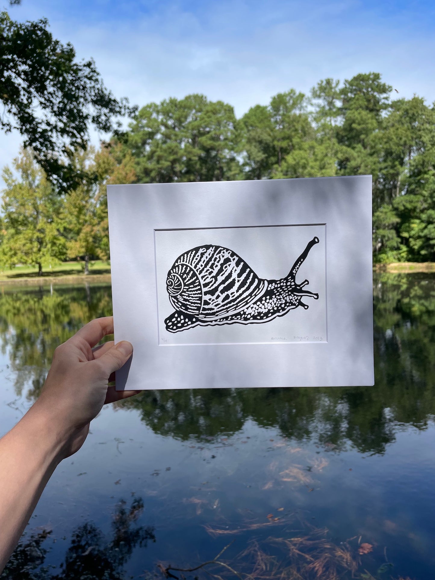 Garden Snail Print 5"x7"