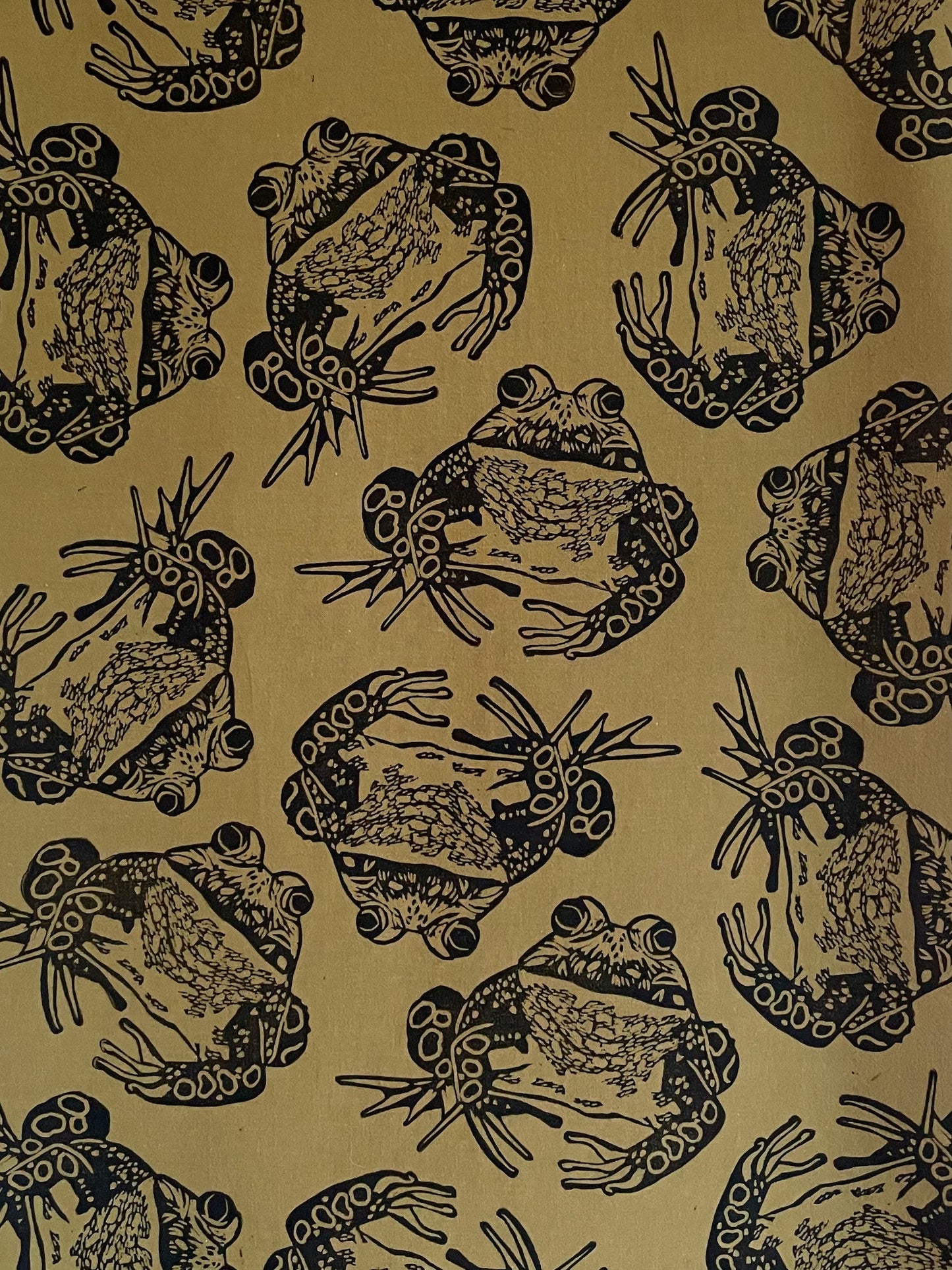 Cotton Tea Towel: Bullfrog on Forest