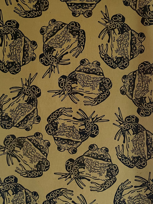 Cotton Tea Towel: Bullfrog on Forest