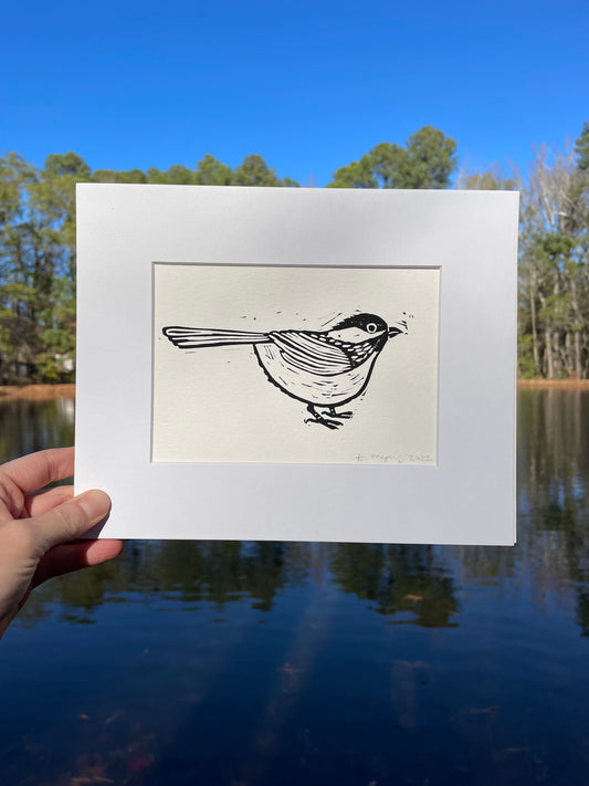 Black Capped Chickadee Print 5"x7"