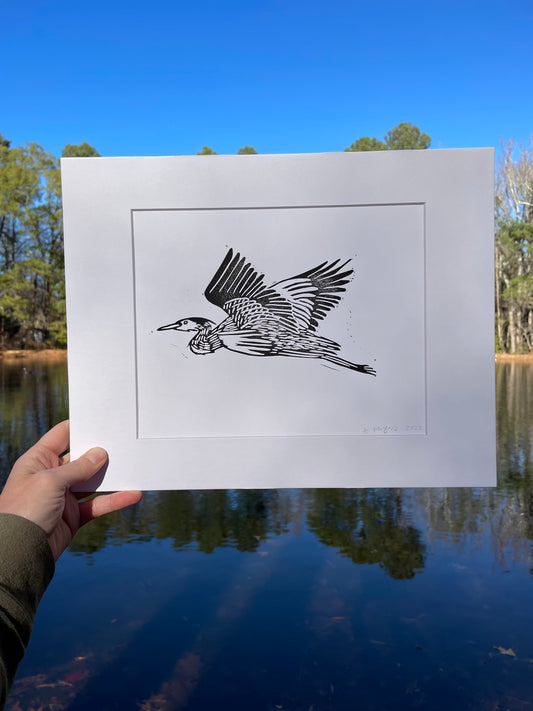 Great Blue Heron Print 8" x 10"