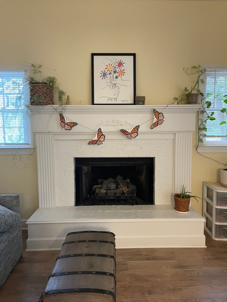 Monarch Butterfly Paper Garland