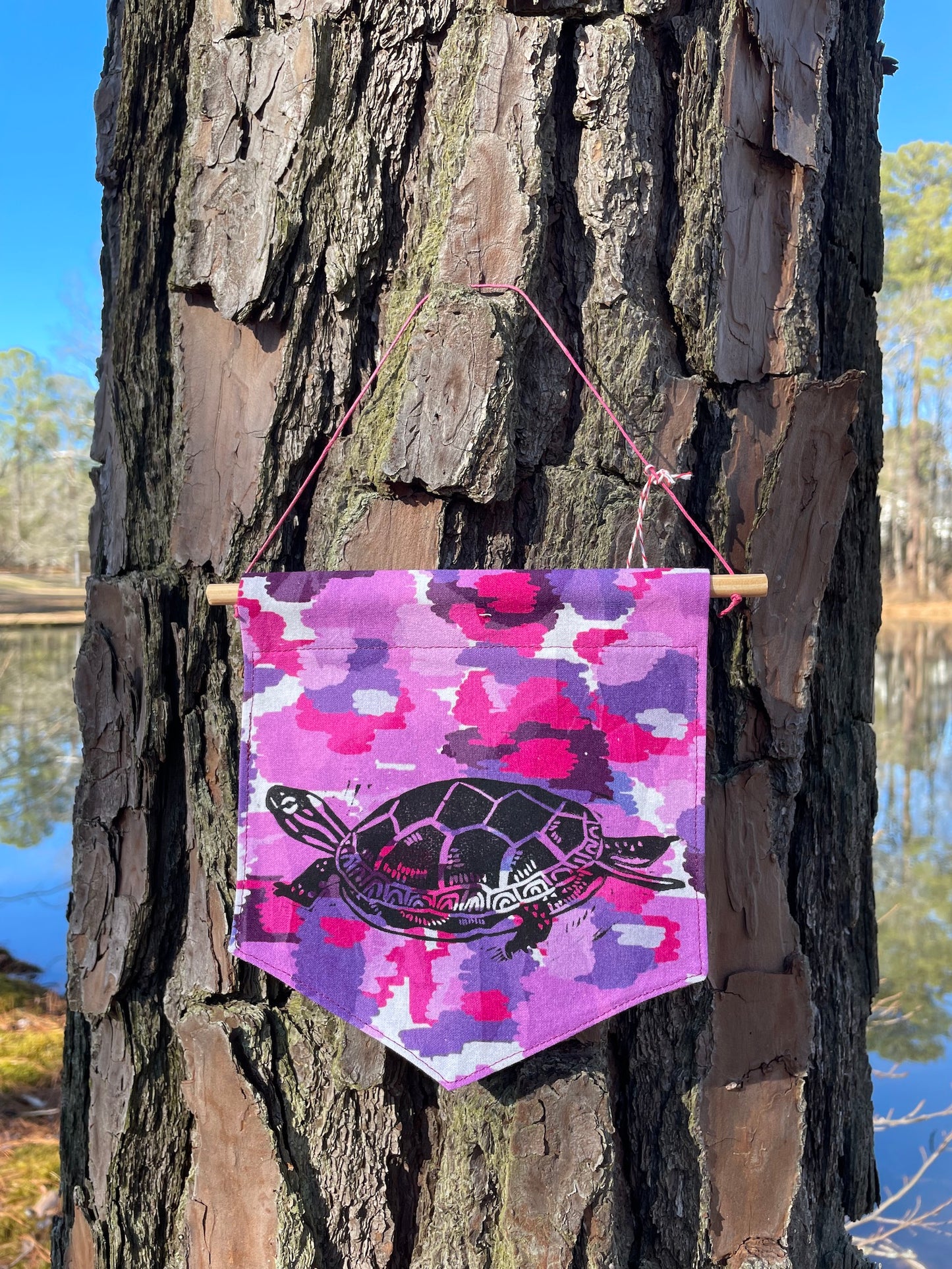 Tiny Banner with Painted Turtle