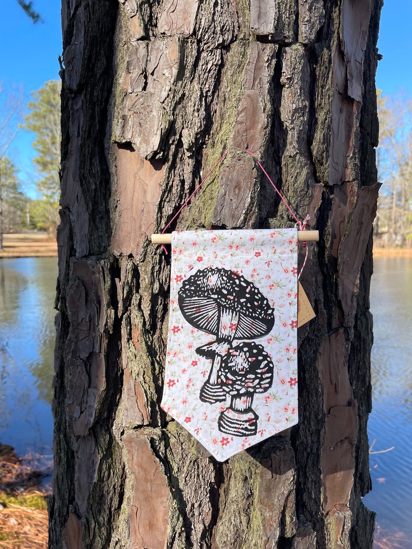 Tiny Banner with Fly Agaric Mushroom