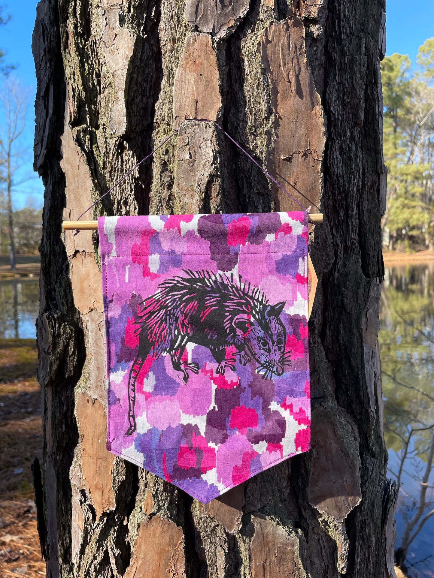 Tiny Banner with Opossum