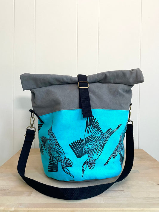 Bucket Bag With Great Blue Heron