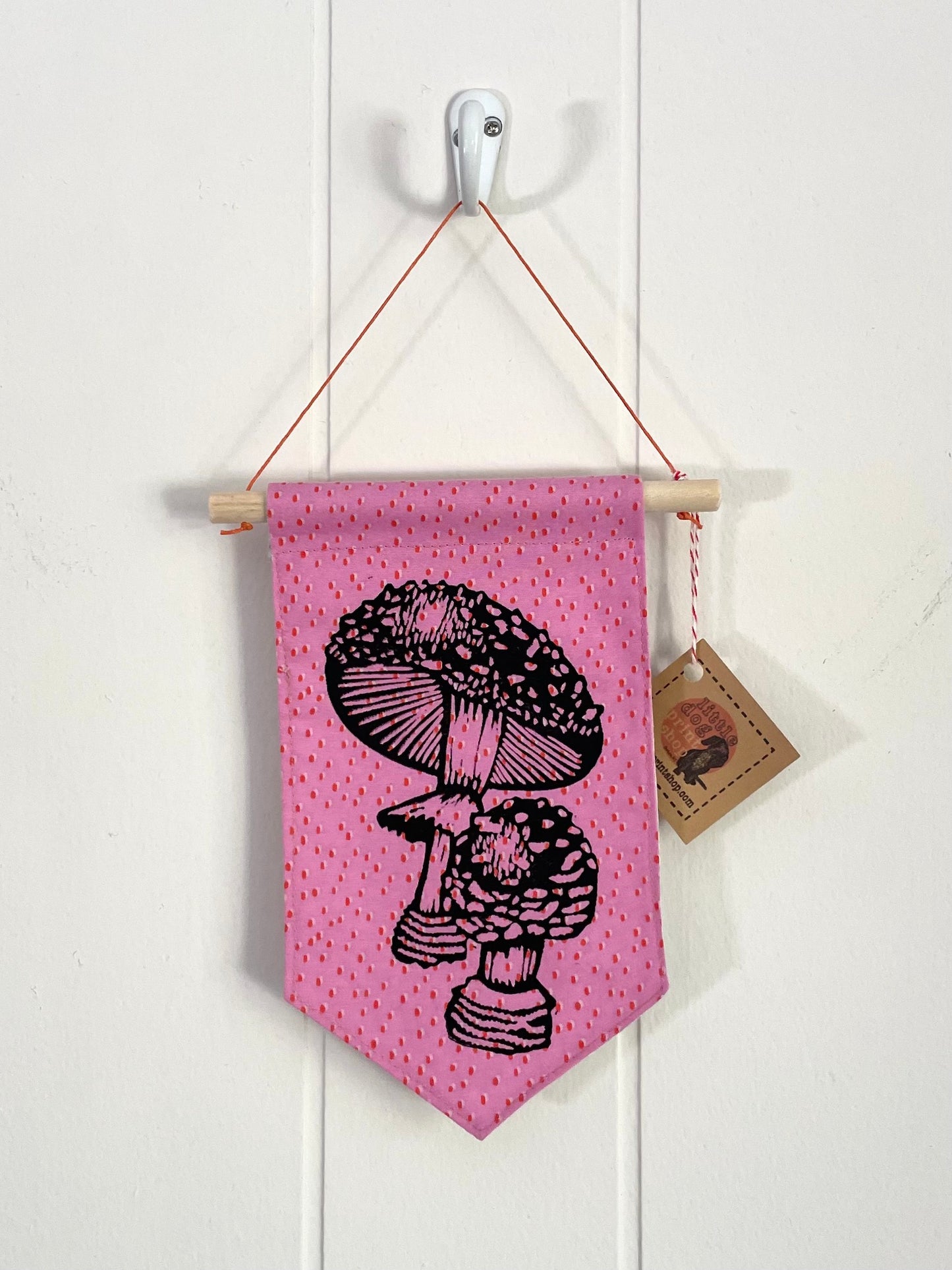 Tiny Banner with Fly Agaric Mushroom