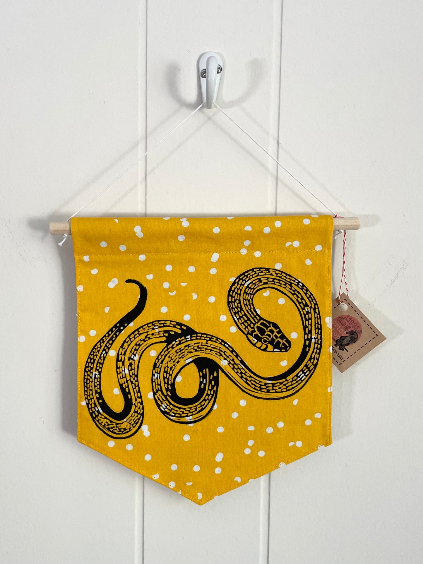 Tiny Banner with Garter Snake