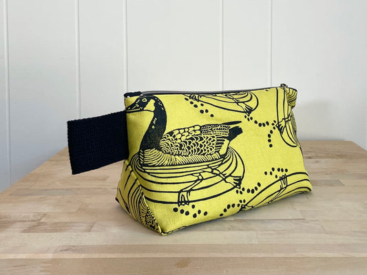 Large Zipper Pouch with Goose