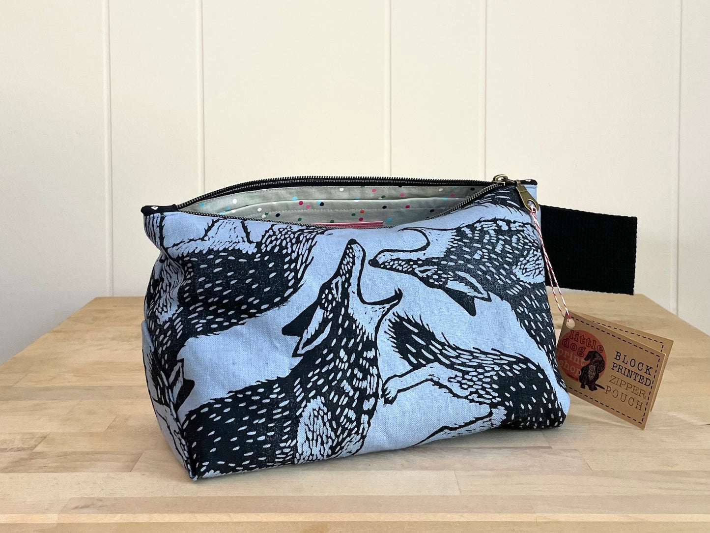 Large Zipper Pouch with Coyote