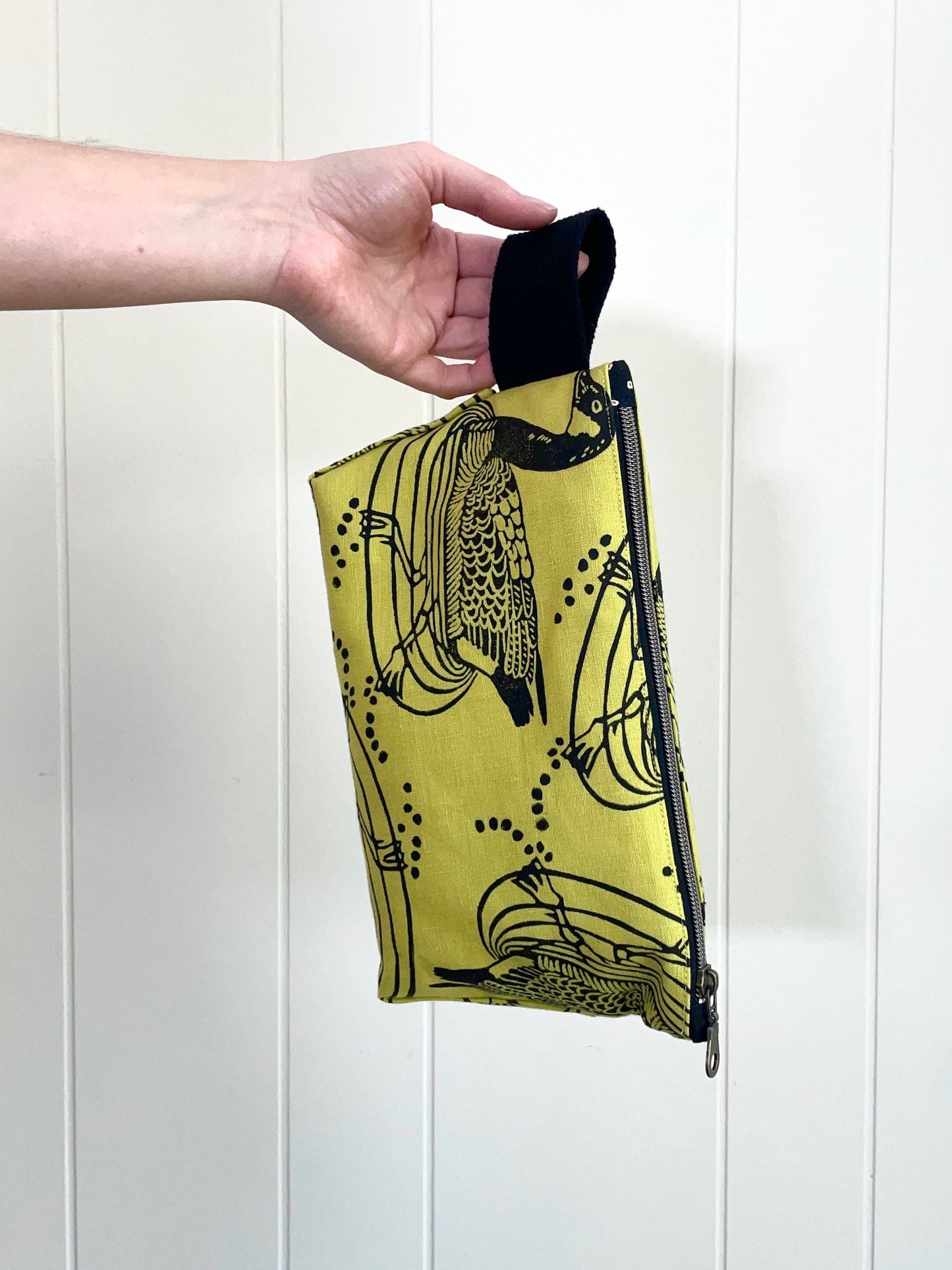 Large Zipper Pouch with Goose