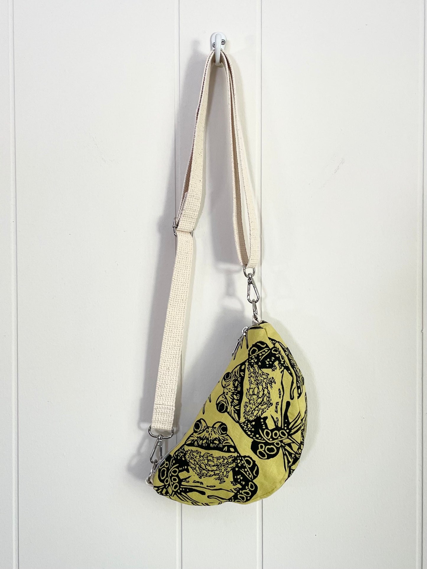 Half Moon Crossbody Bag with Bullfrog