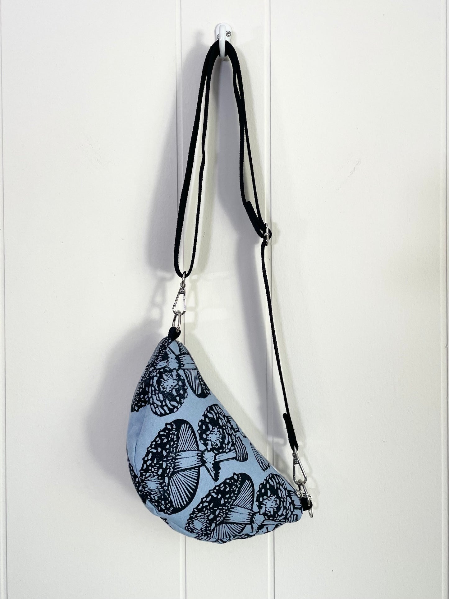 Half Moon Crossbody Bag with Mushroom