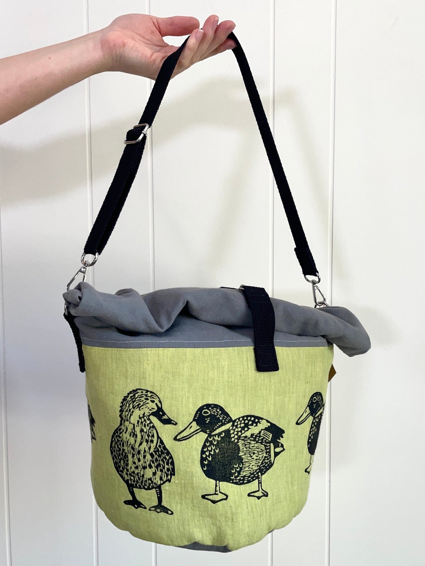 Bucket Bag with Mallard Ducks