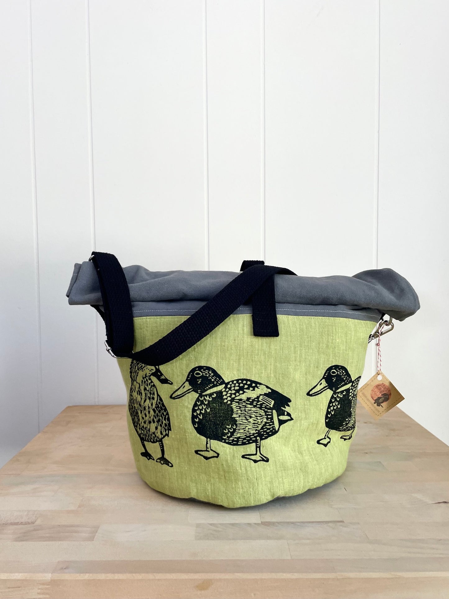 Bucket Bag with Mallard Ducks