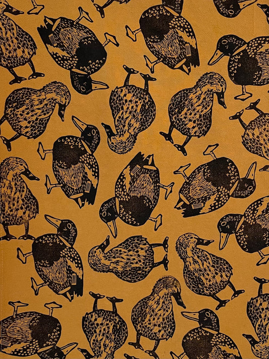 Cotton Tea Towel: Mallard on Cumin