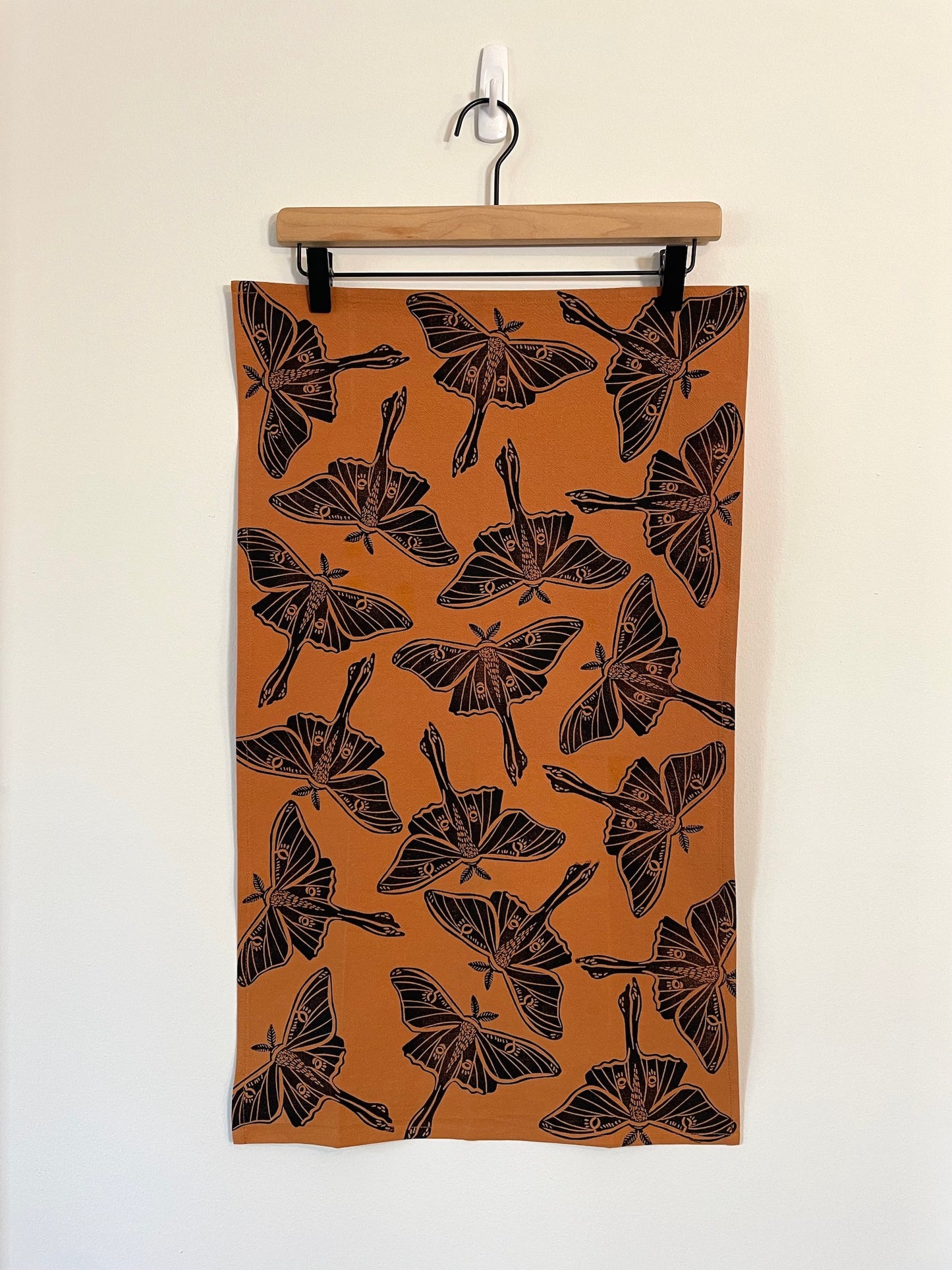 Cotton Tea Towel: Luna Moth on Copper