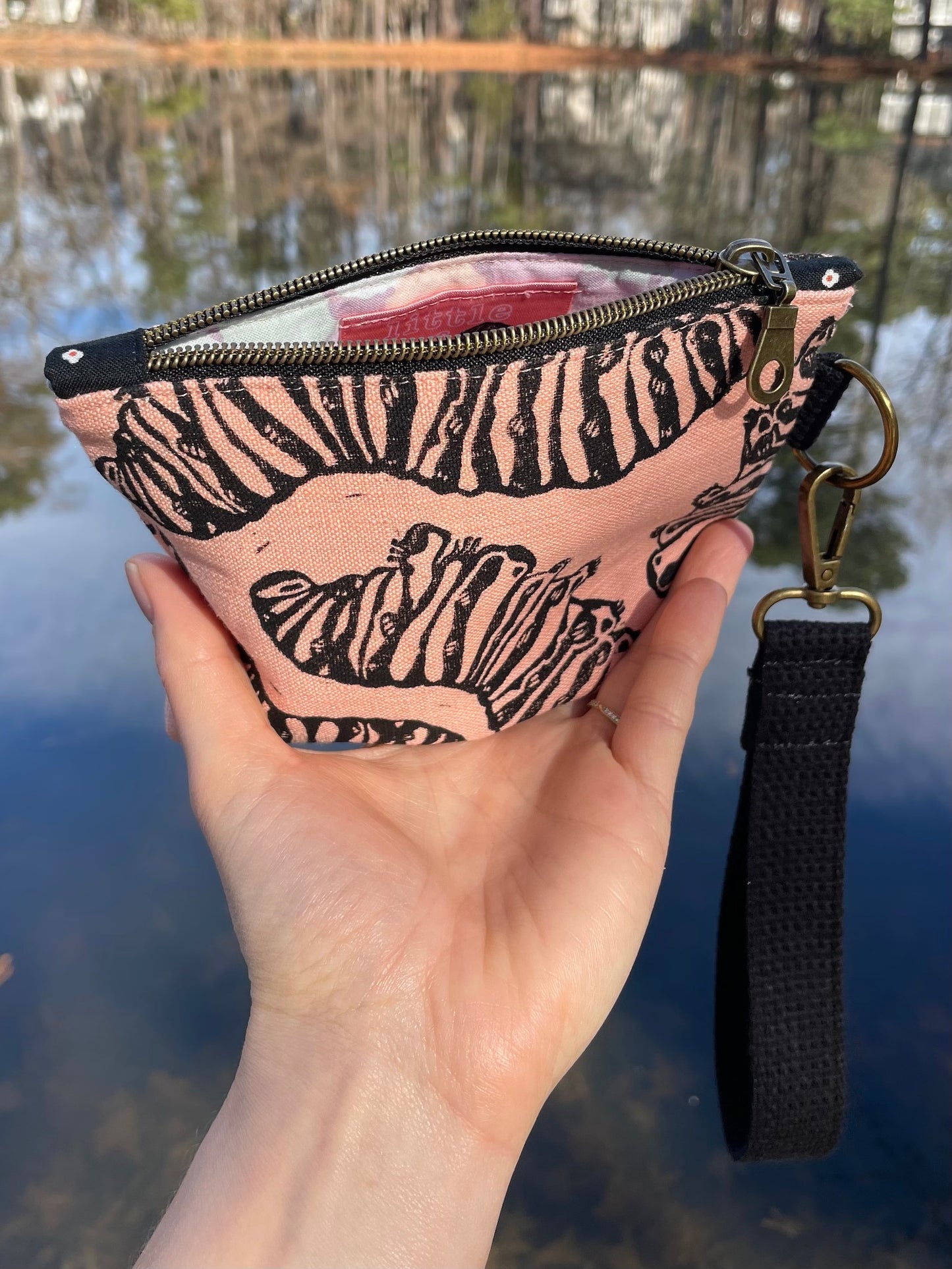 Wristlet Zipper Pouch with Caterpillar