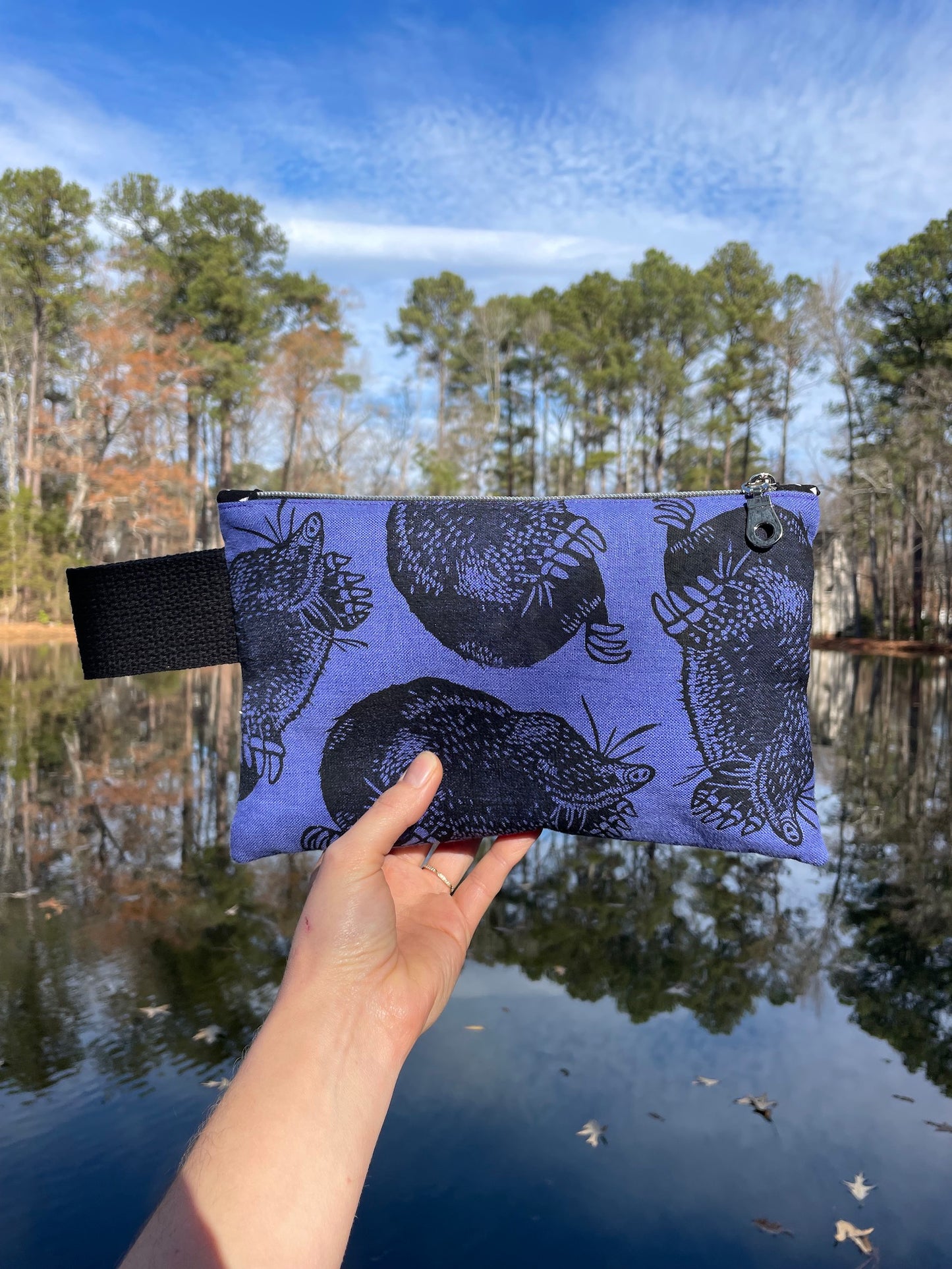 Medium Zipper Pouch with Mole