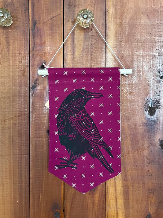 Tiny Banner with American Crow